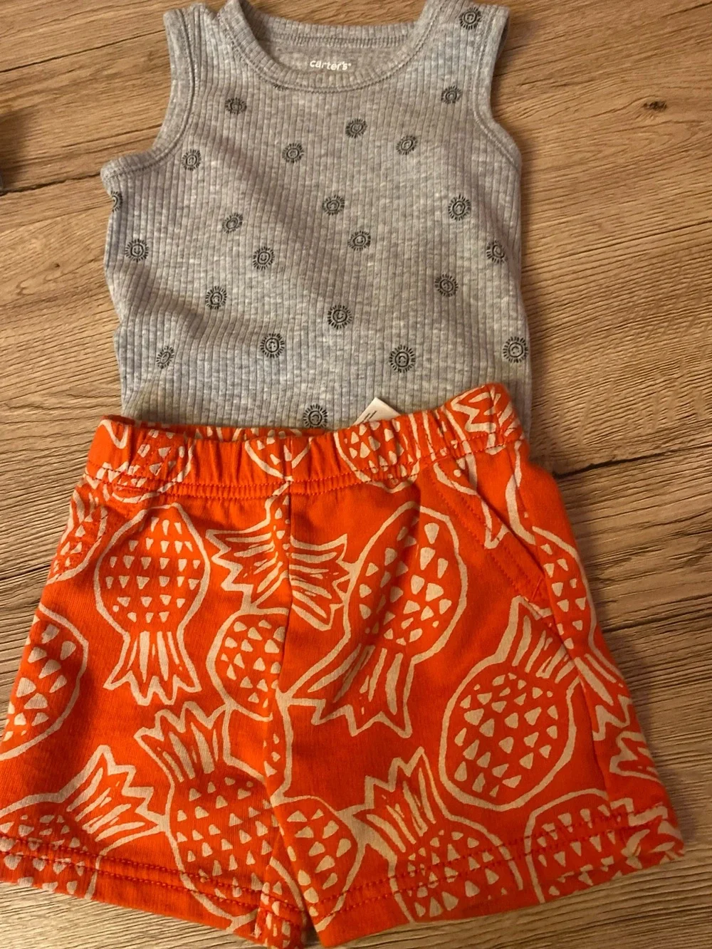 3 Carter's Navy Blue and Cream Kids Matching Set with Dino Joggers